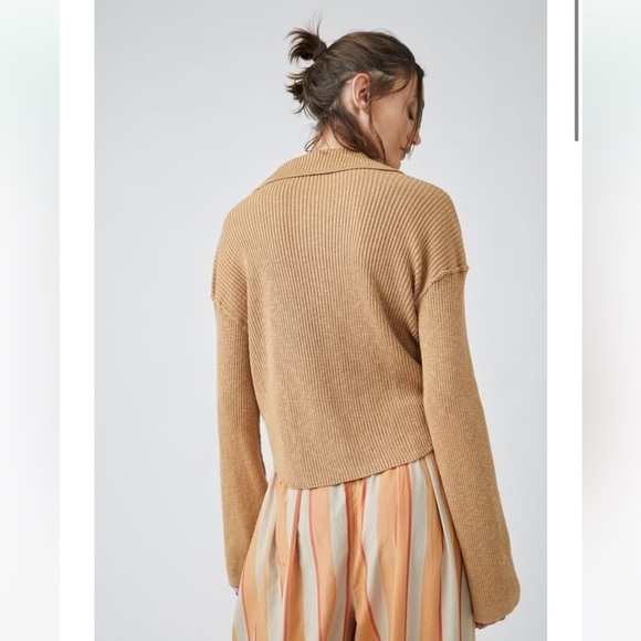 Free People Ella Sweater Shirt in Iced Coffee Size XS New With Tags! - Picture 5 of 9
